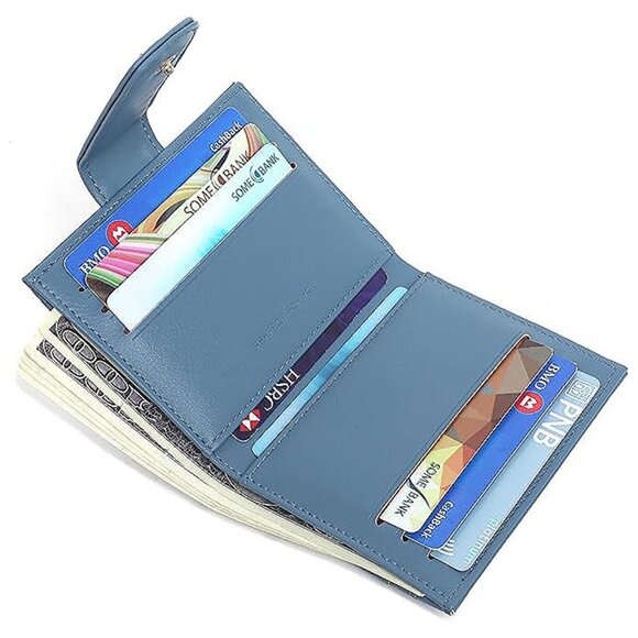 Small Wallets for Women Blue B - Picture 6 of 7